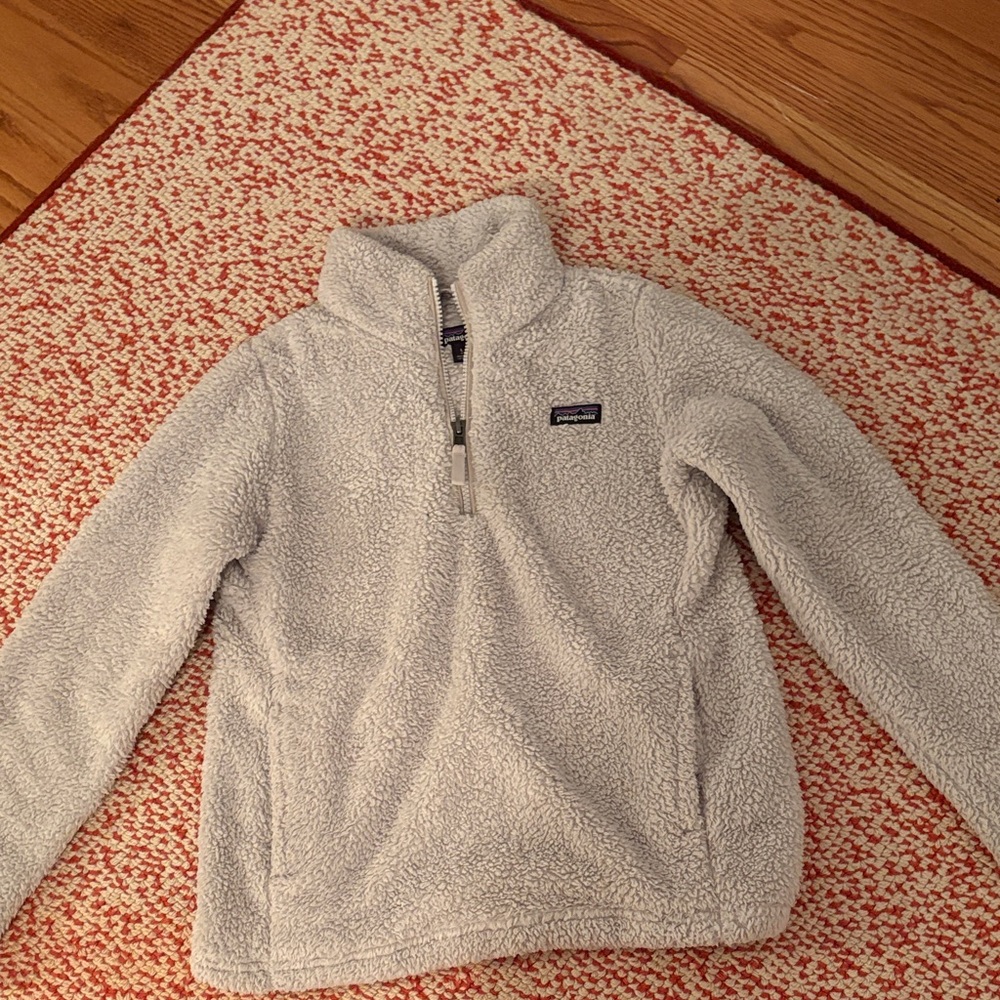 Cozy Kids' Patagonia Sherpa Fleece Jacket - White